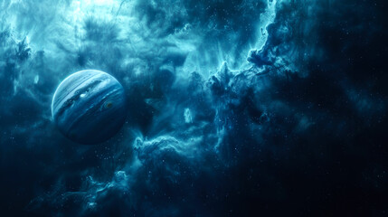 Wall Mural - background venus on deep space and nebula