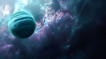 Wall Mural - background venus on deep space and nebula