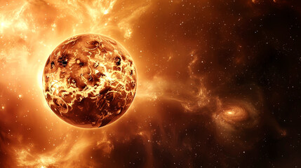 Wall Mural - background venus on deep space and nebula