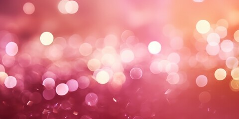 Wall Mural - Pink and Orange Bokeh Lights