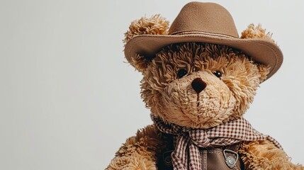 Poster - Teddy Bear in a Cowboy Hat