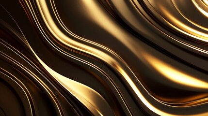 Wall Mural - Modern luxury template design abstract 3D gold lines