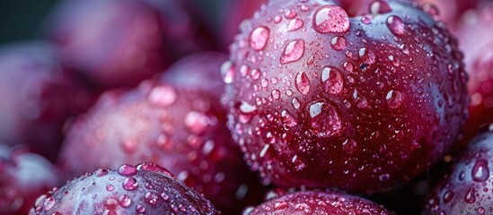 Sticker - Close-Up of Dewy Purple Plums