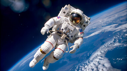 Wall Mural - spaceship and astronaut
