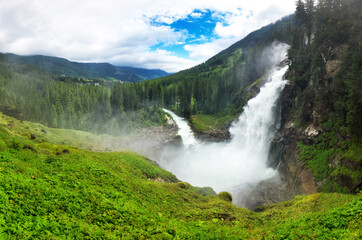 Poster - Krimml Waterfalls in High Tauern National Park - Austria Alps