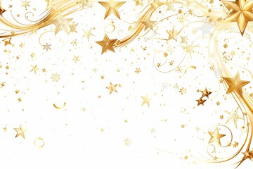 Aufkleber - An animated xmas swirl with yellow stars and shimmering particles.