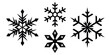 © Tarek - Christmas Winter Snowflake Silhouette Vector on White Background