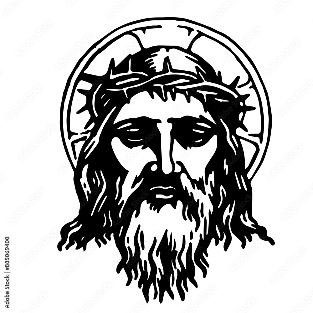 Jesus SVG vector transparent background PNG clipart Stock Vector ...