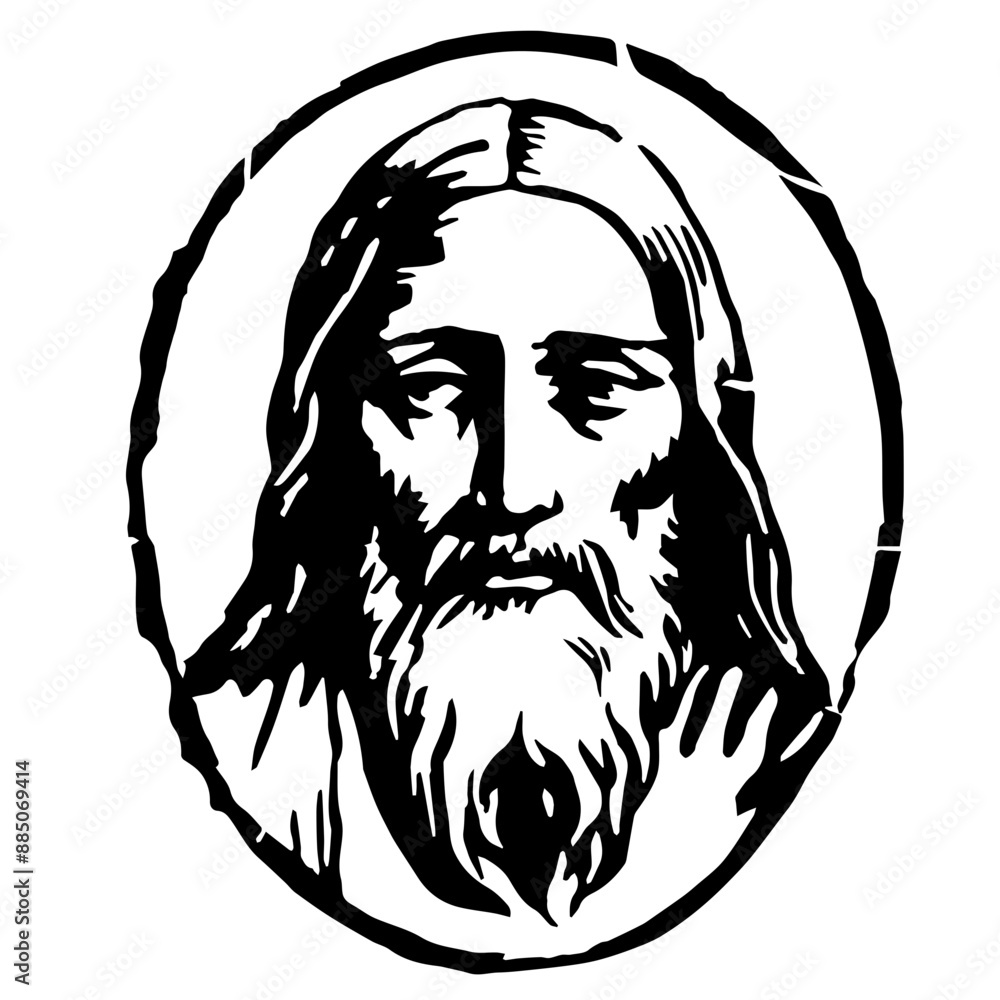 Jesus SVG vector transparent background PNG clipart Stock Vector ...