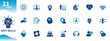 © Story - Soft skills icon. Set of icons for thinking, leadership, connection, awareness, ideas, collaboration, presentation