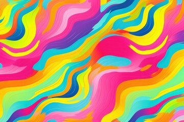 Sticker - A rainbow Wavy line pattern backgrounds abstract graphics.