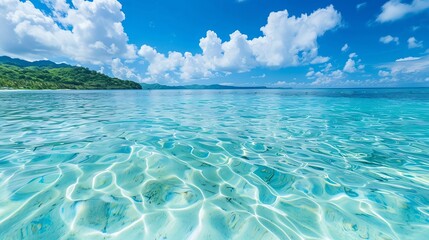 Poster - A tranquil ocean scene with clear blue water.