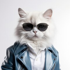 Canvas Print - Cat sunglasses photo accessories.