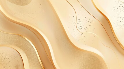 Poster - Abstract wavy background with gold highlights.