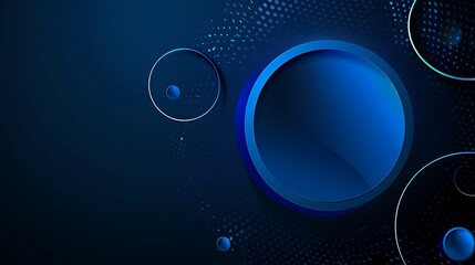 Dark blue abstract background with shiny geometric shape graphic