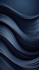 Wall Mural - Navy blue wavy abstract banner. Chic and elegant vector design