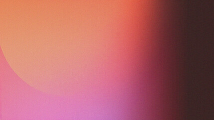 Wall Mural - Grainy gradients texture as background in pink, orange and black, abstract shapes, modern art wallpaper