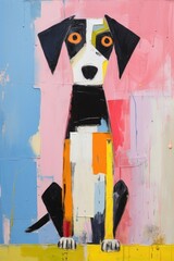 Wall Mural - Colorful abstract dog painting