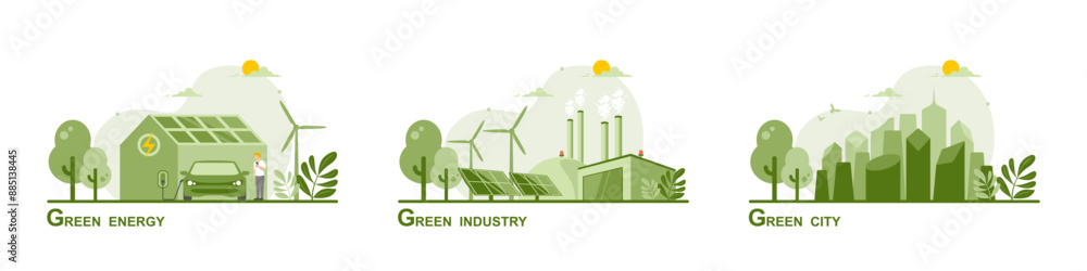 Caring for the environment and using clean green energy, Renewable ...