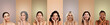 © Prostock-studio - Seven multiethnic women of different ages are shown applying skincare products to their faces in a studio setting. They all have happy expressions and appear to be enjoying the experience.