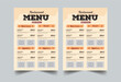 © Khairul - Restaurant Food Menu flyer with 2 page design  concept layout template