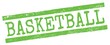 © outchill - BASKETBALL text on green lines stamp sign.