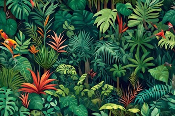 Canvas Print - tropical rain forest,