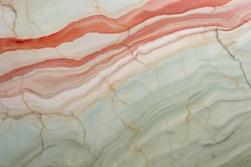 Poster - Tile of pastel green and red marble line backgrounds accessories.