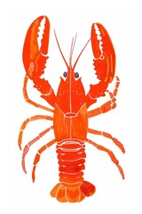 Canvas Print - Lobster invertebrate seafood animal.