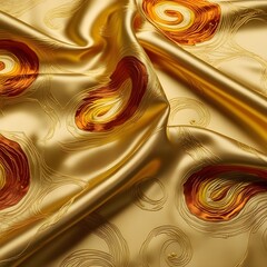 gold silk satin abstract background. AI Generated