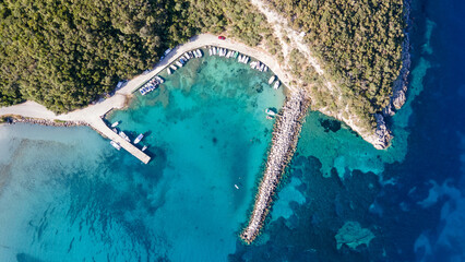 Poster - aerial view of a caribbean island	