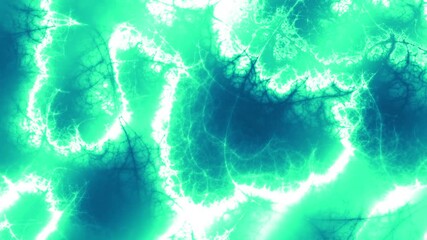 Sticker - teal green energy light strings or waves background with flares and backlighting. usable as future m
