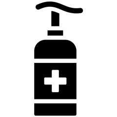 Sticker - Hand Sanitizer Bottle vector icon illustration of Infectious Diseases iconset.