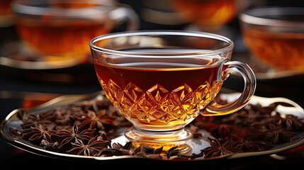 Canvas Print - cup of tea HD 8K wallpaper Stock Photographic Image  