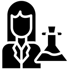 Sticker - Lab Technician vector icon illustration of Lab iconset.