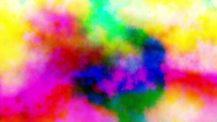Leinwandbilder - Seamless abstract psychedelic wavy background for loop playback. 4k video. Cloudy nebula background. Natural retro colors.