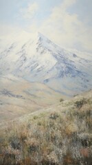 Canvas Print - Mountain snow wilderness landscape.