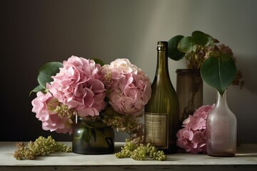 Canvas Print - Flower bottle glass plant.