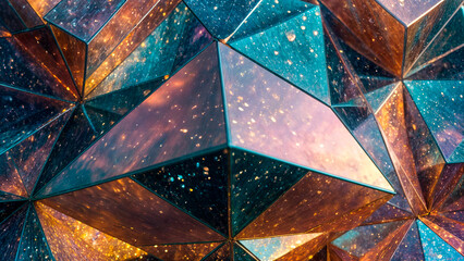 Wall Mural - Abstract multicolored crystal background