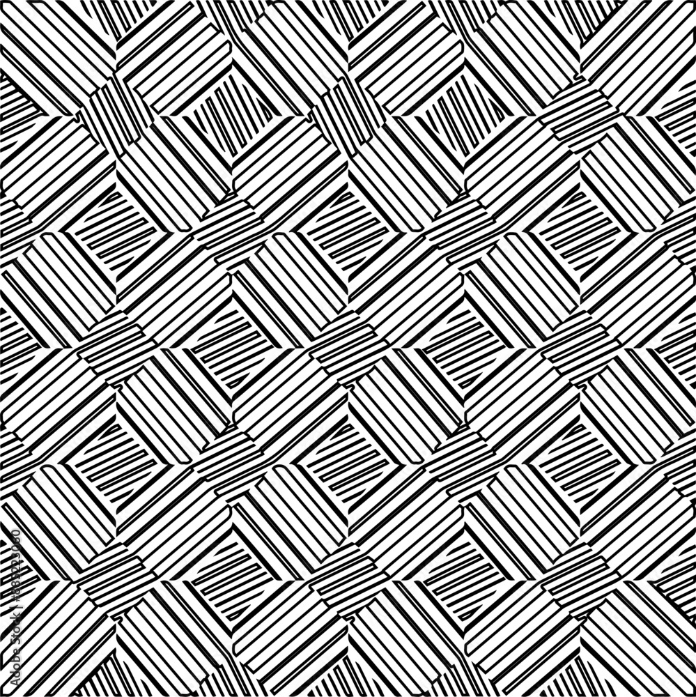 Repeat patterns.Abstract shapes from lines. Vector graphics for design ...