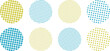 © samemen - かわいいドット・ハーフトーンの円セット　ベクター　和風　和柄　Abstract dot circle, circle halftone geometric dot gradient