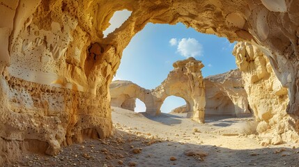 Sticker - Limestone arches in the desert formed by wind