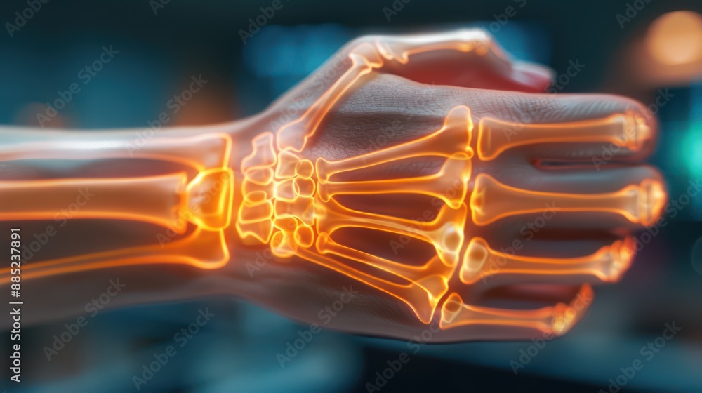 Human Wrist Skeleton X-Ray Detailed Anatomy of Bones and Joints ...
