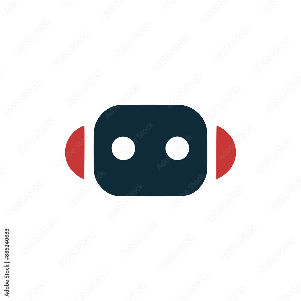 simple robot head futuristic logo vector illustration template design ...