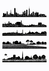 Wall Mural - Cityscape: A Collection of Urban Landscapes