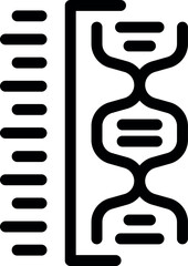 Wall Mural - Dna structure being analyzed and measured with a ruler