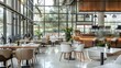 © Yelena - Modern restaurant with open plan large windows picture