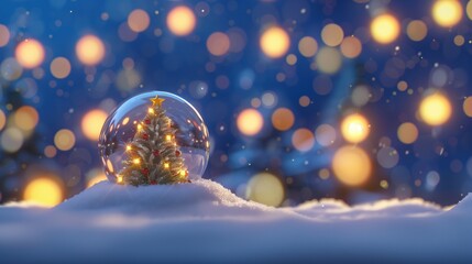 Christmas tree in glass ball