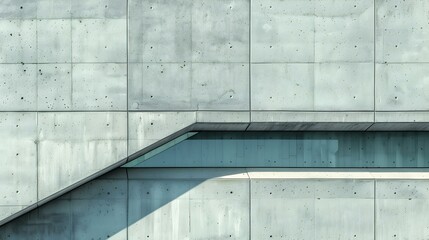 Poster - Concrete facade of a minimalist building with clean img