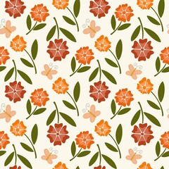 Wall Mural - seamless floral pattern